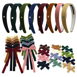 A10 New winter velvett  bow elegant headband fashion children hairband hair accessories baby clip OEM