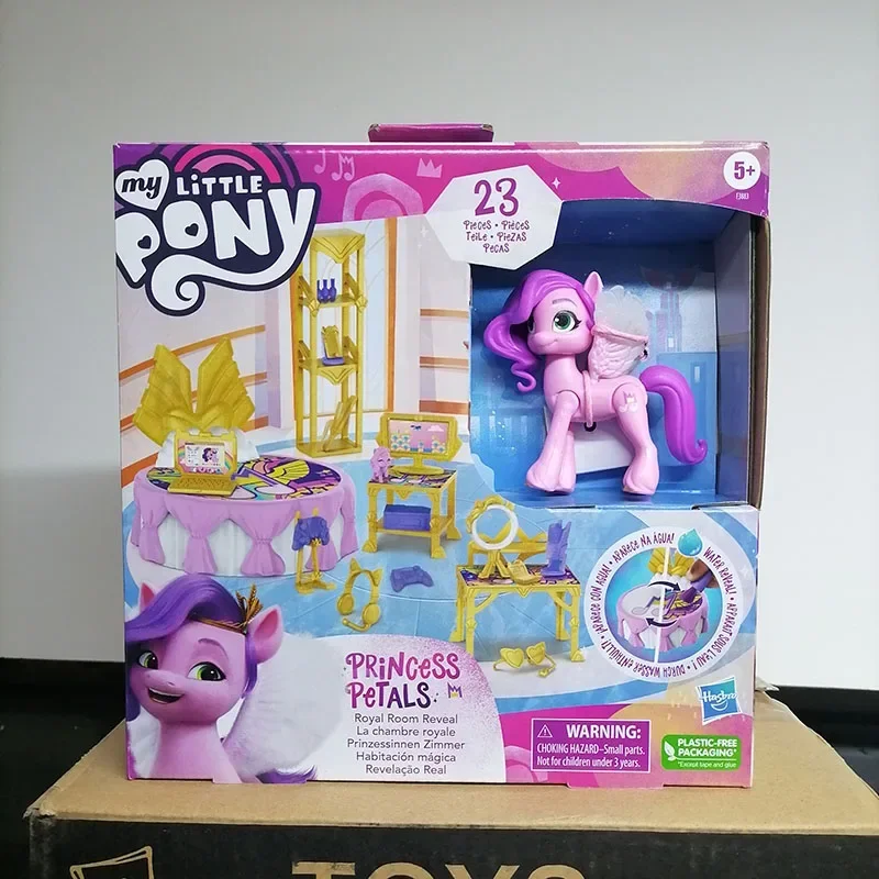 Hasbro My Little Pony G5 Movie Princess Petals Royal Room Reveal F3883 Doll Gifts Toy Model Anime Figures Collect Ornaments