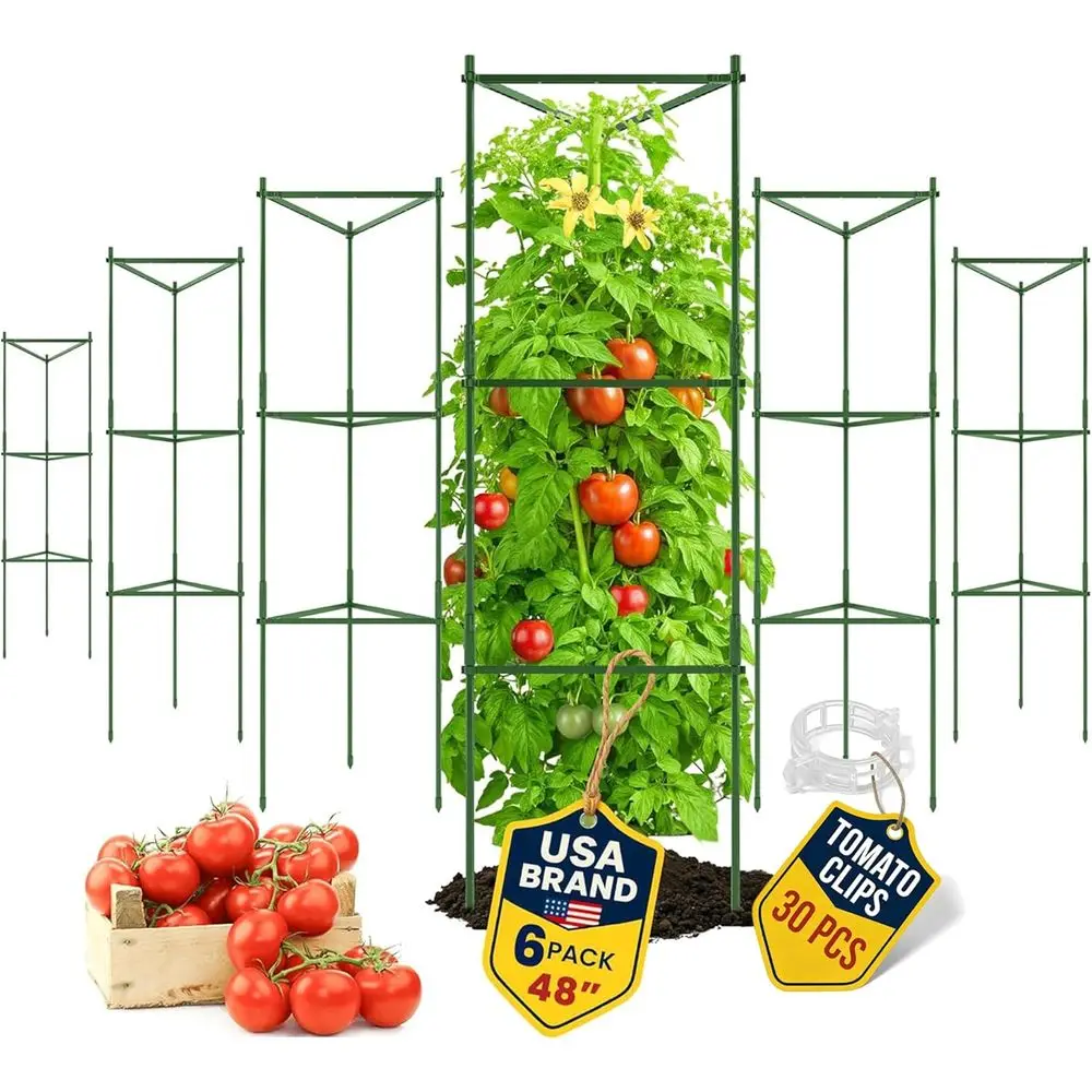 

Tomato Cage - Large Trellis Stakes and Plant Support Structures or Vegetables and ClimPlants - Tall Tomato Cages or Garden, Pots