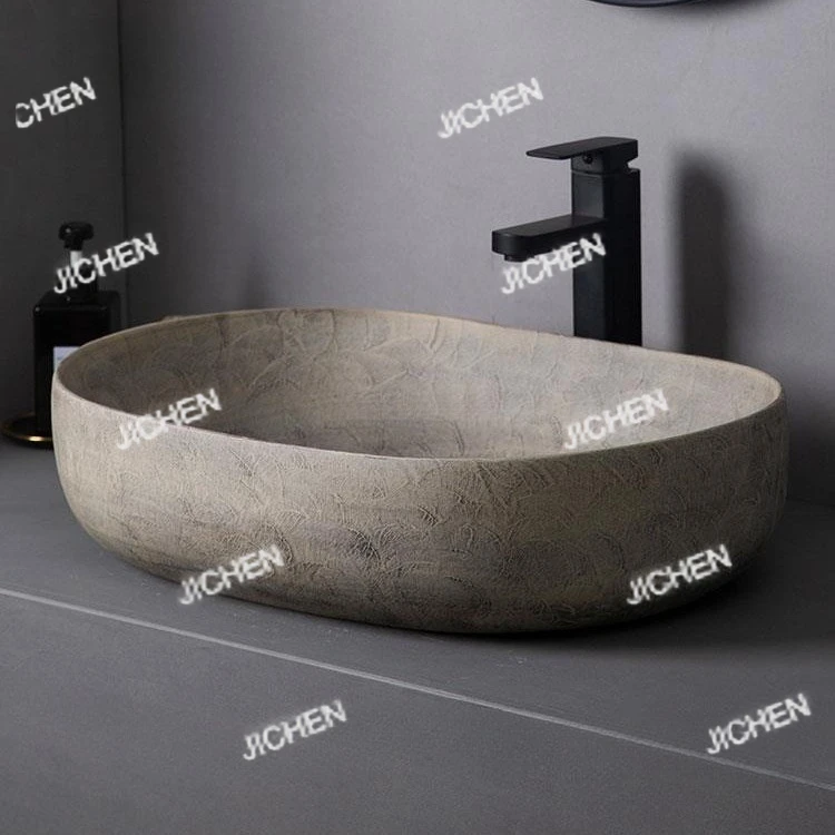 

Ретро-умывальник JC в стиле Ваби-саби для двора, настольный, художественный, для дома, балкона, уличный, одинарный