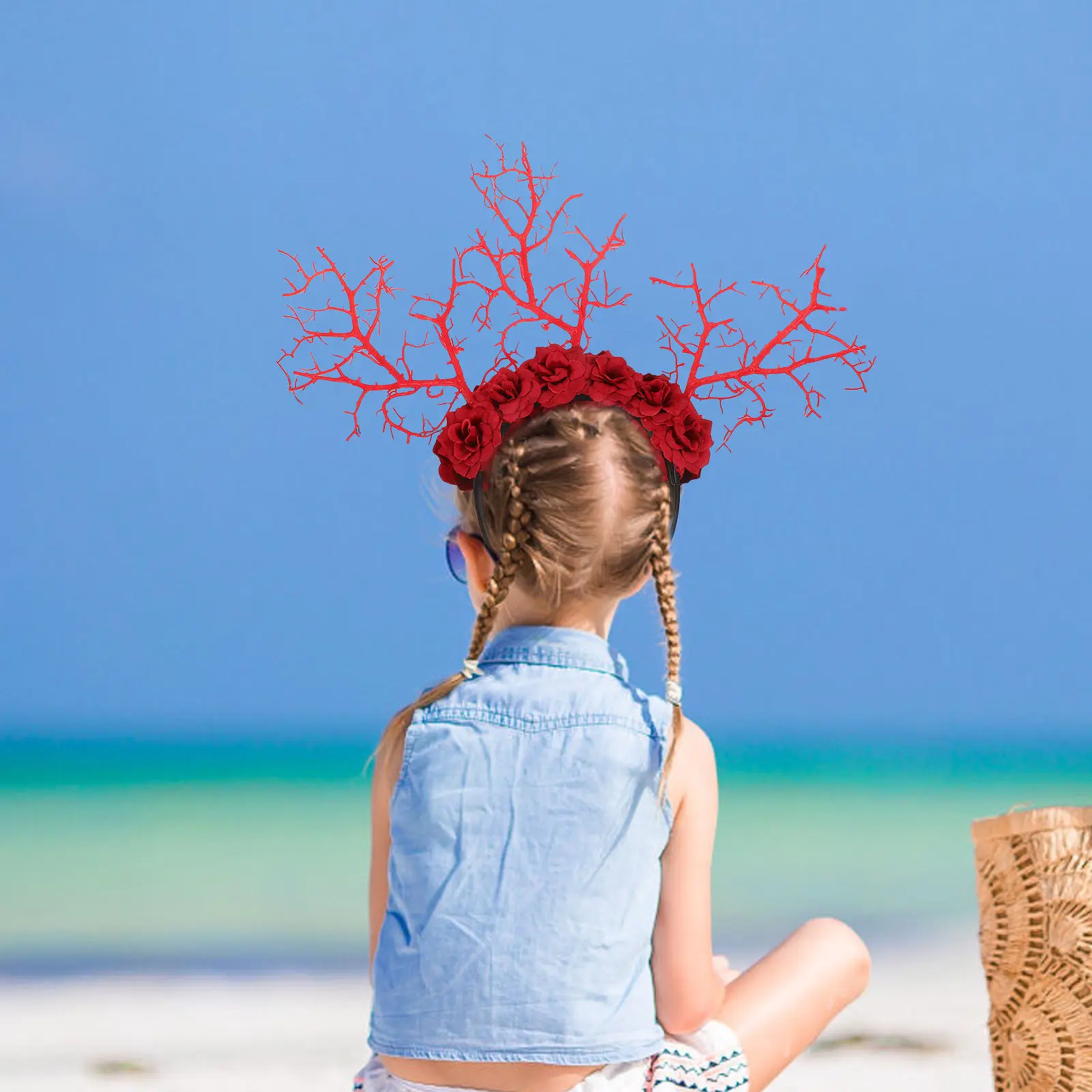 

Delicate Antlers Branches Headband Decor for Women Festival Party Headdress Comfortable Lightweight Costume Hair Ornament