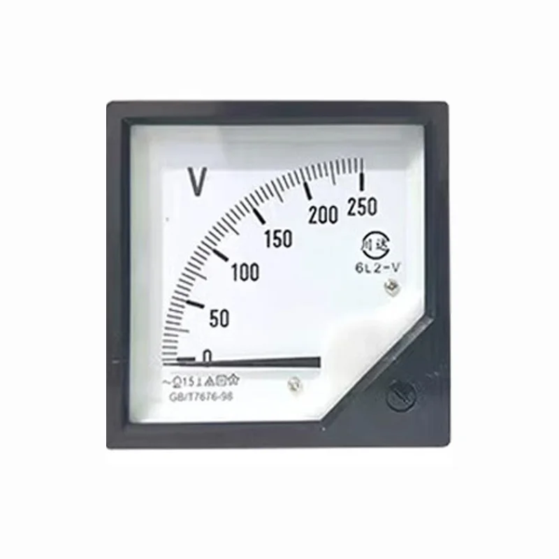 1PC 6L2-V 250V 300V 450V 500V 750V AC Analog Meter Panel Gauge AC Voltage Current Meter 80*80MM Voltmeter Voltimetro Pointer