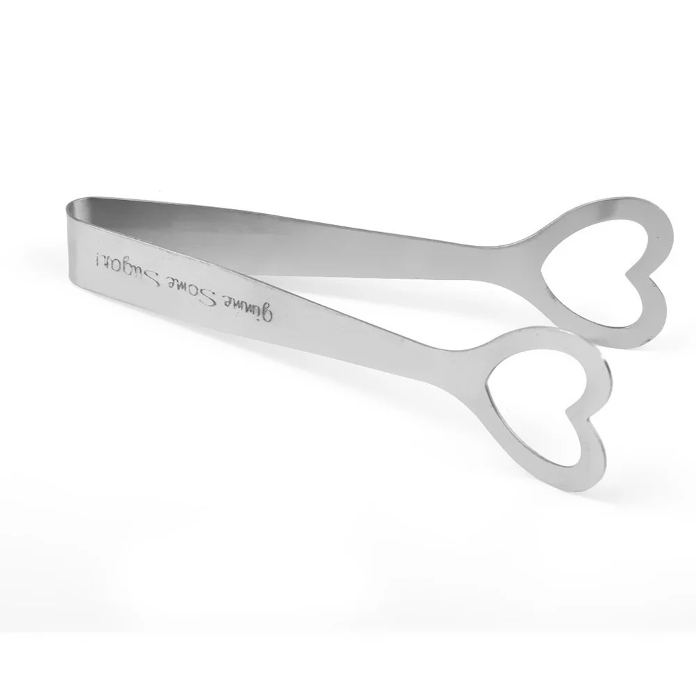 

Stainless Steel Love Heart Sugar Ice Tong Silver Kitchen Tong for Food Service Restaurant Bar Office Ice Tongs