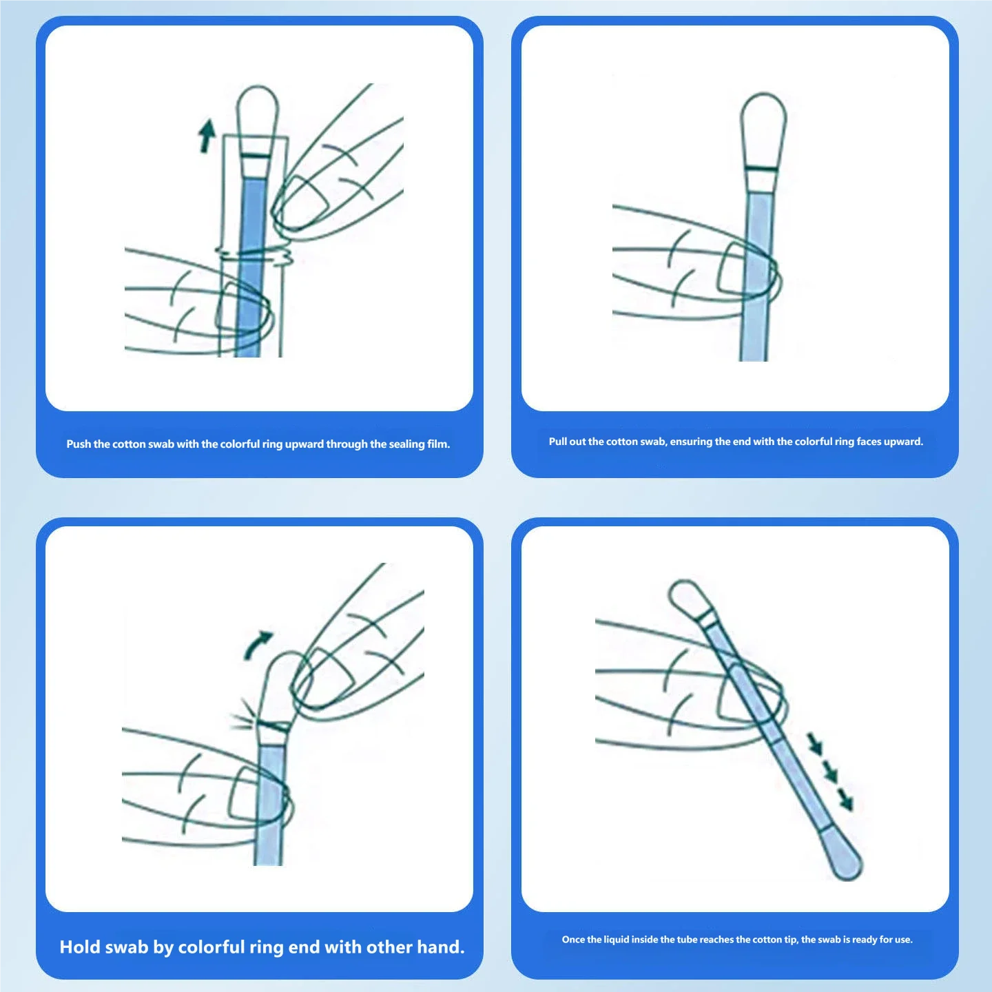 50pcs Adult Normal Saline Cotton Buds Single Packed Disposable Wet Cotton Swabs For Nasal Irrigation Ear Hole  Gentle Daily Care