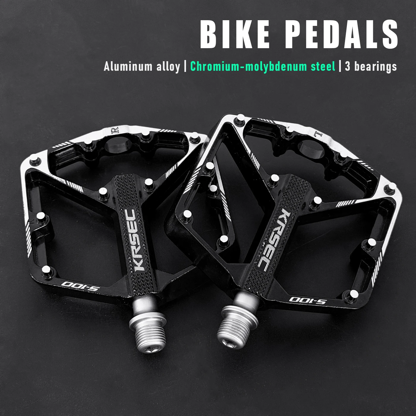 Ultraleichte Fahrradpedale in Bunten Farben mit Gedichteten Lagern aus Aluminiumlegierung, Rutschfeste Pedale für Mountainbikes und Rennräder, Fahrradzubehör – Detail 1