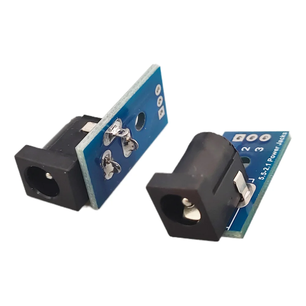 2pcs 5.5-2.1 Power Jacks DC005 To DIP Adapter Converter Circuit Board DC Power Socket Breadboard Interface Test Conversion Board
