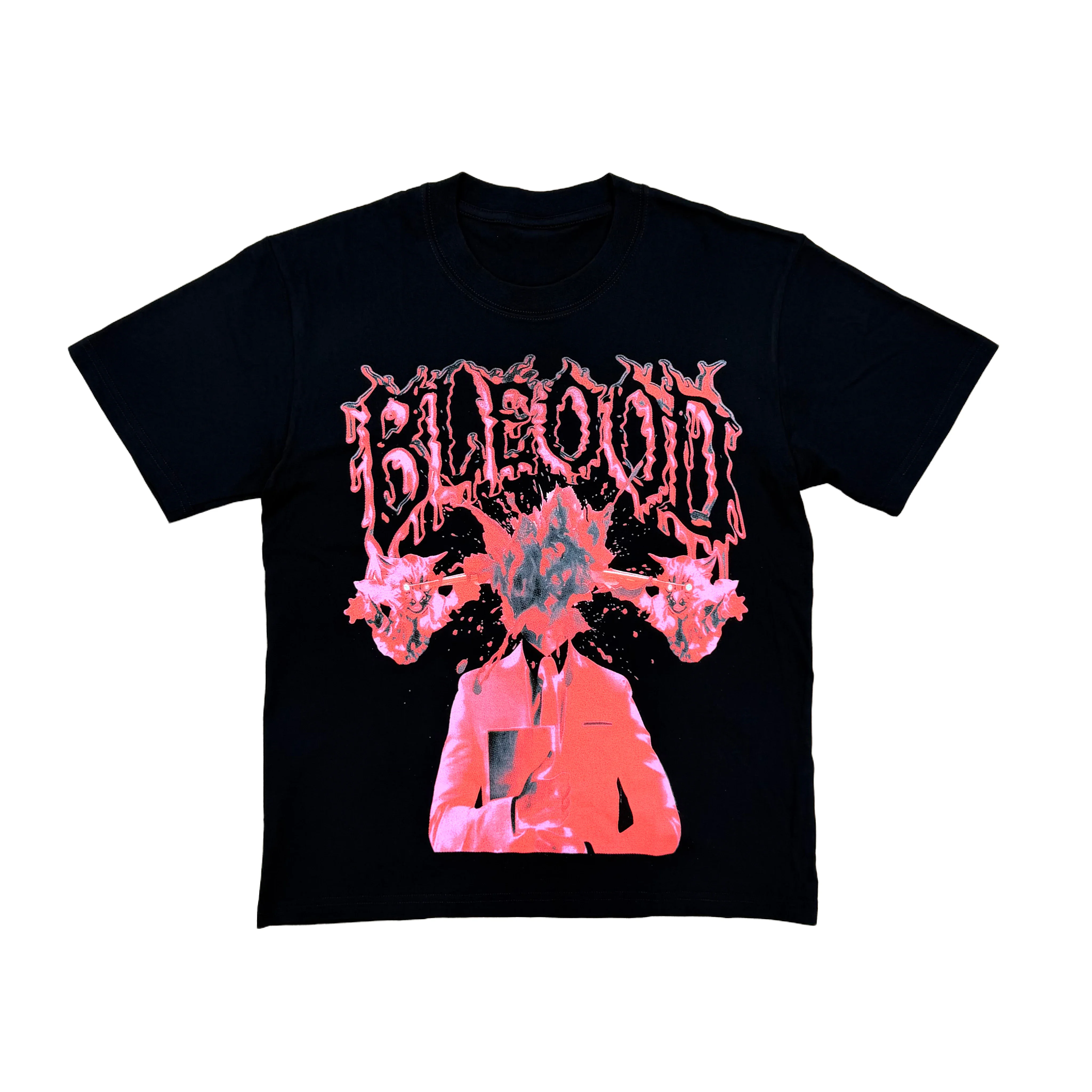 New Men Flame Cat Bleood Tour Merch T Shirts T-Shirt Hip Hop Skateboard Street Cotton T-Shirts Tee Top US size F50