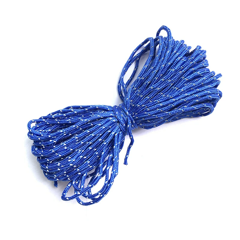 20m 3mm Reflektierendes Paracord Zeltseil Camping Markisenleine Abspannleine – Detail 7