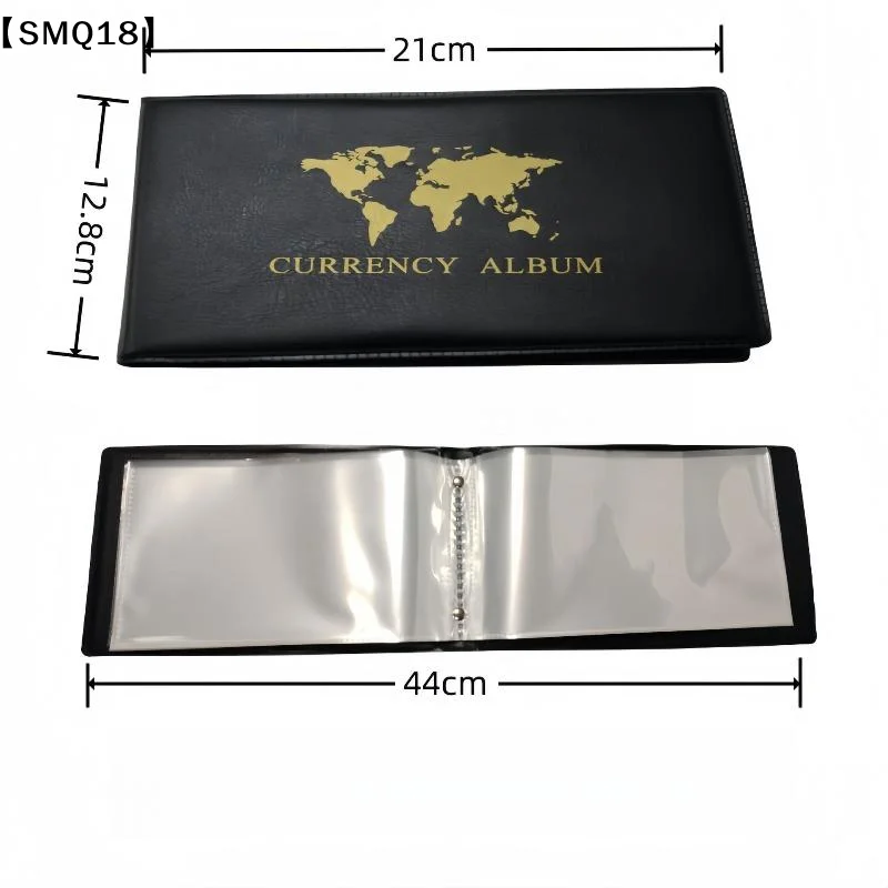 1Pcs 20 Sheets Clear Dollar Bill Holders 40 Pockets Money Currency Collecting Album World Money PVC Hard Cover Storage【SMQ】