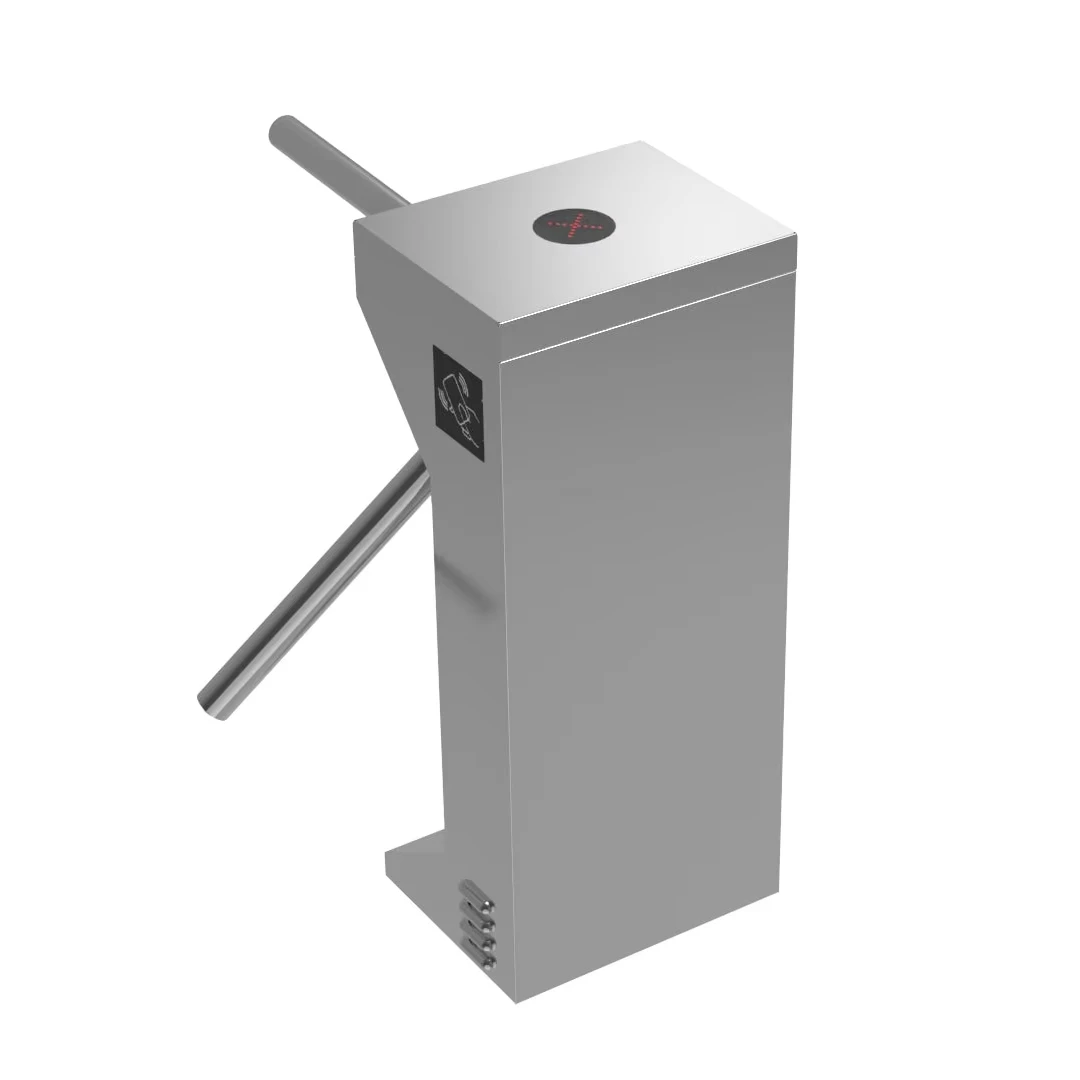 Outdoor Installation Long-Lasting Use Access Control Solution 304 Stainless Steel Vertical Tripod Arm Turnstile