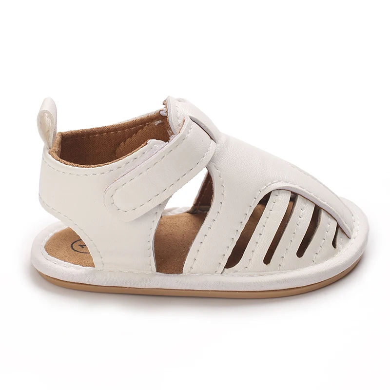 Sandales d'été pour bébés filles et garçons, chaussures anti-collision pour tout-petits, souples, astronomiques, en cuir véritable, sandales de plage pour enfants