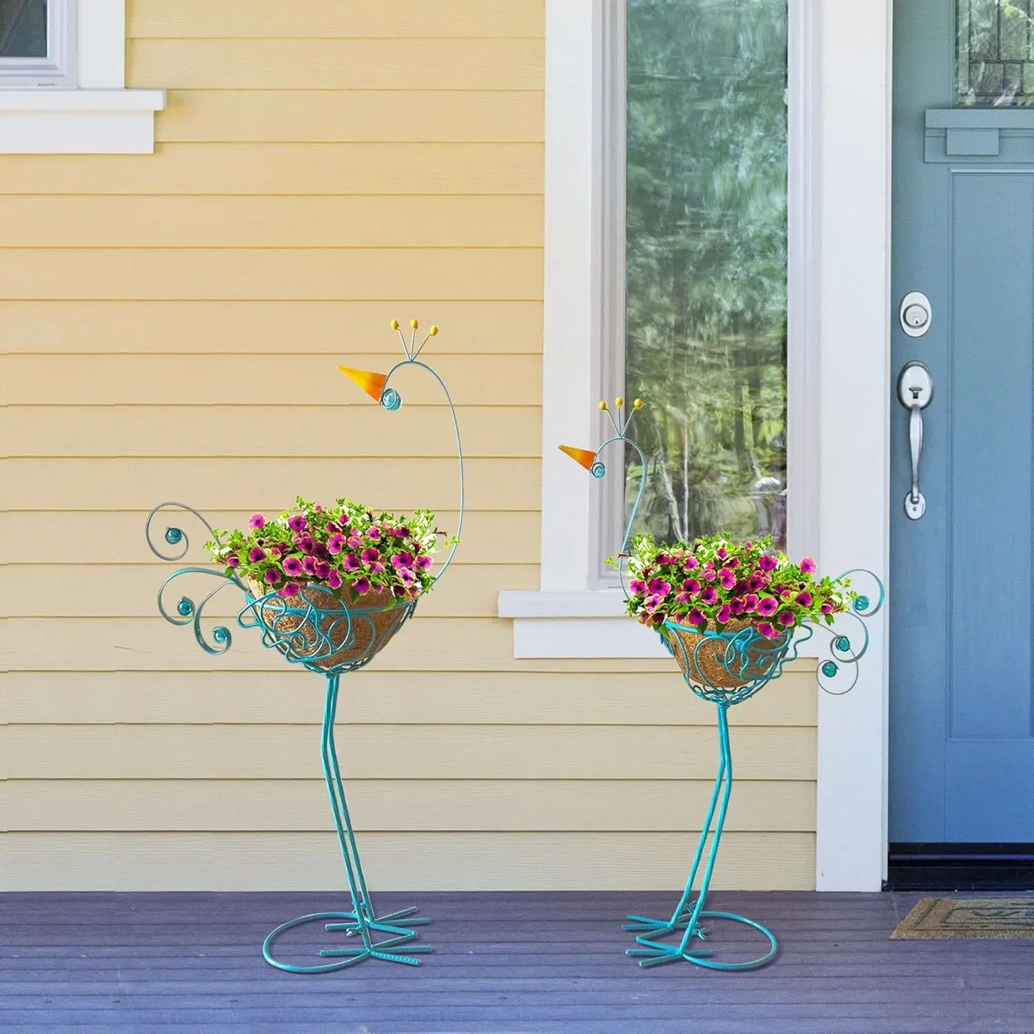 LH Coconut Palm Flower Pot Rack, Outdoor Decorative Flower Pot Rack
