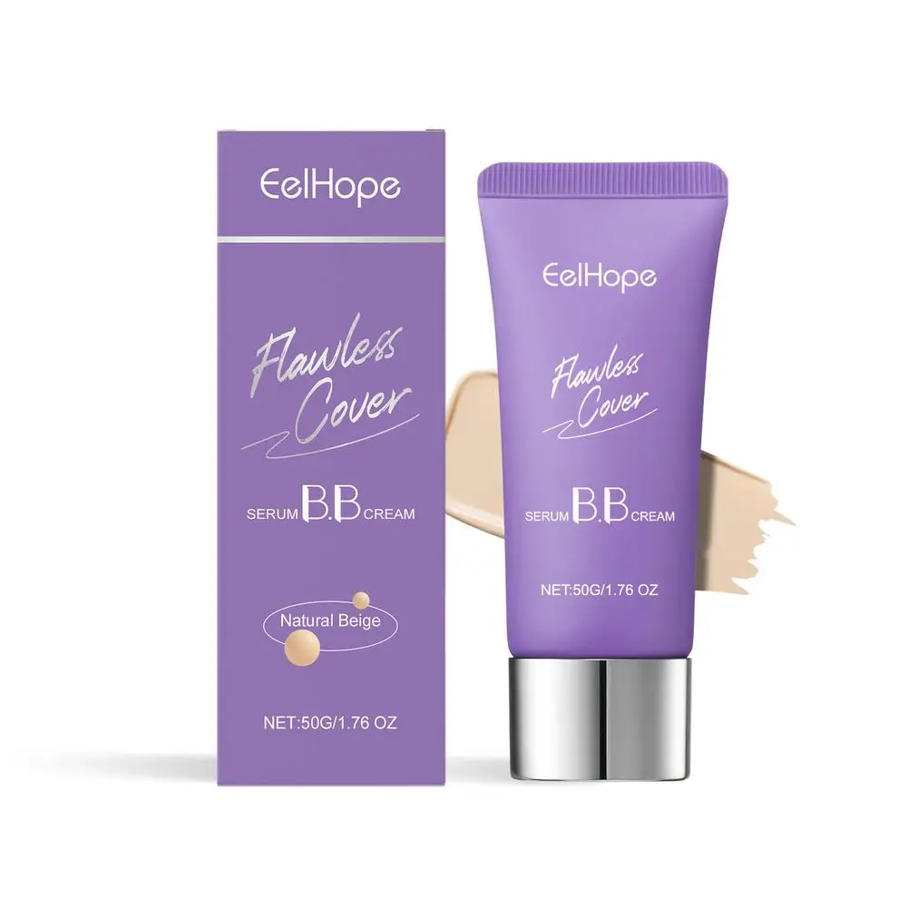 Nuevo 1 Uds 50g crema CC de alta cobertura base hidratante teñido acabado mate maquillaje hidratante ligero sin aceite ácido hialurónico