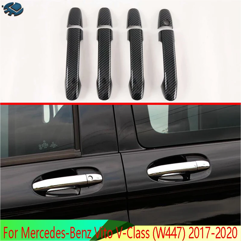 

ABS Chrome Door Handle Cover Trim Molding Accessories For Mercedes-Benz Vito (W447) 2017 2018 2019 2020 2021 2022
