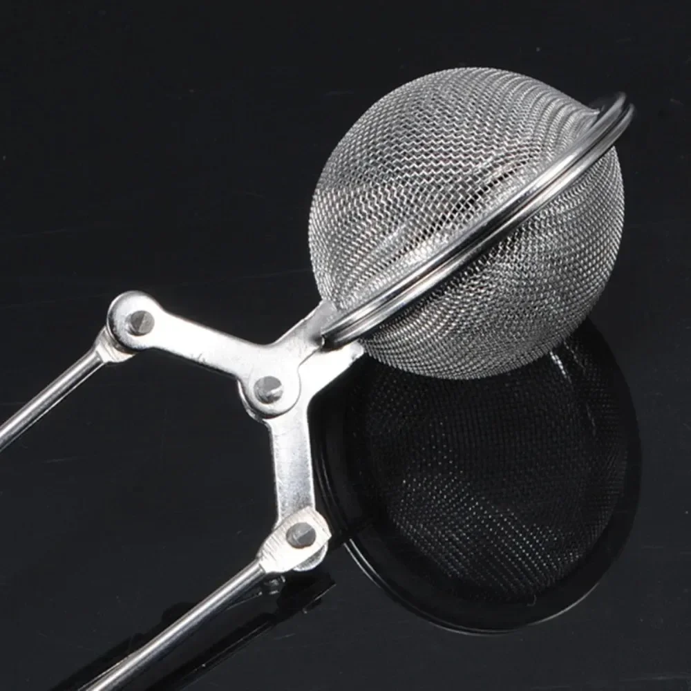 1pc Stainless Steel Spoon Tea Ball Infuser Filter Squeeze Leaves Herb Mesh Filter Diffuser Kitchen Gadget Stainless Steel