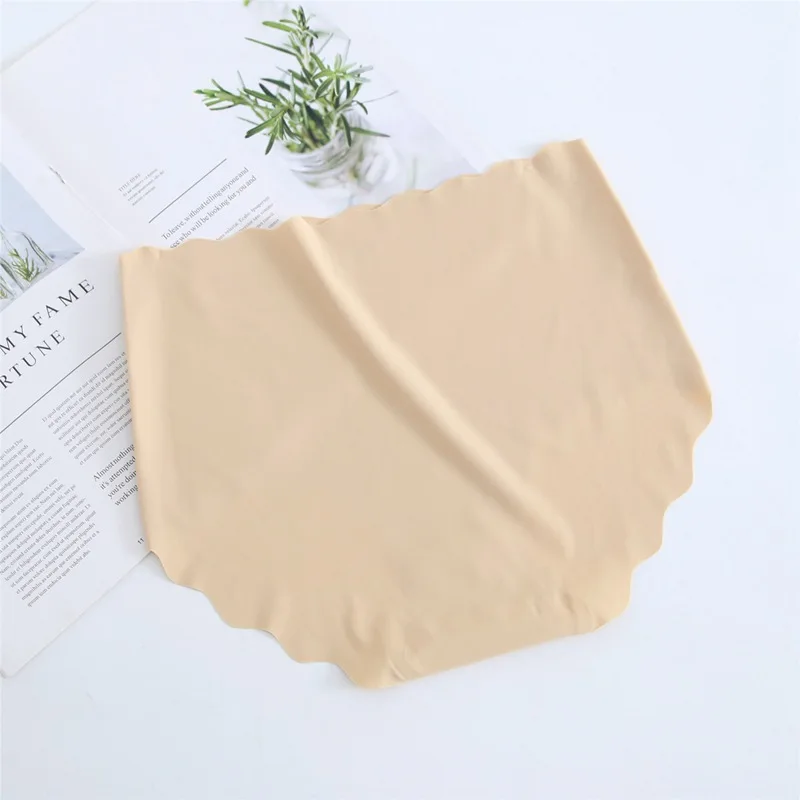 3Pcs/Lot High Waist Panties Women Ice Silk Seamless Underwear Invisible Hip Lift Briefs Girls Underpants Female Sexy Lingeries