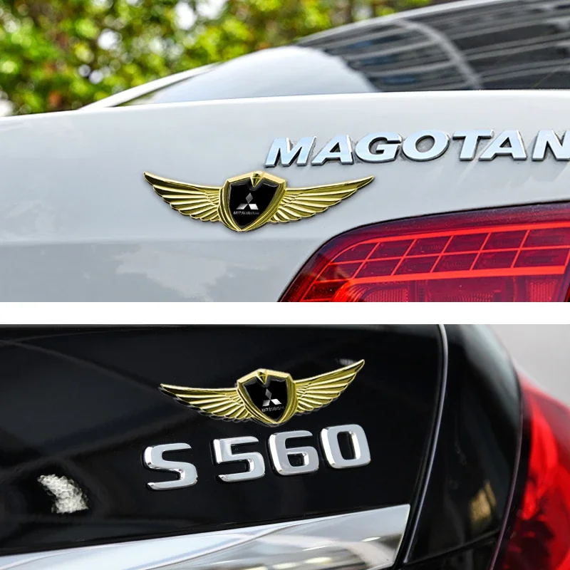 1pcs Car 3D Wings Personality Body Side Sticker Auto Accessories for Mitsubishi Eclipse Cross Triton Mirage FUSO ASX Lancer L200