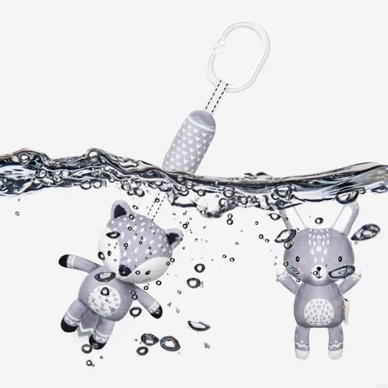 E06F Baby Stroller Mobile Rattle Pushchair Pram Pendant Bed Cartoon Animal for Doll Infants Crib Hanging Educational