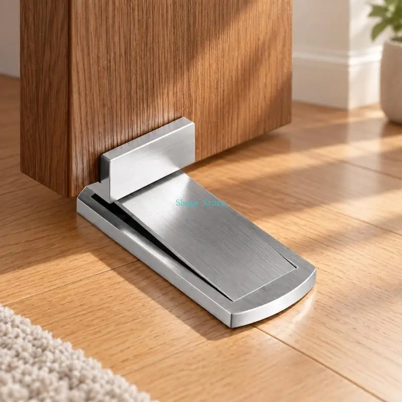 Floor-Mounted Door Stop Security for