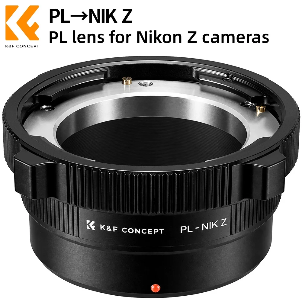K&F CONCEPT PL-Z PL-E PL-FX PL-L PL-EOS R lensadapter voor PL-lenzen, geschikt voor Nikon Z, Sony E, Canon EOS R, RF, LUMIX L en Fuji X camera's.