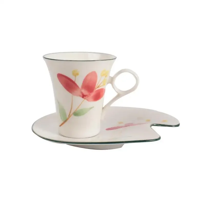 Japanese Japanese Style Hand-painted Cup Wind Coffee Cup Saucer Household Ceramic Cups Afternoon Tea Cups Coffee Mug