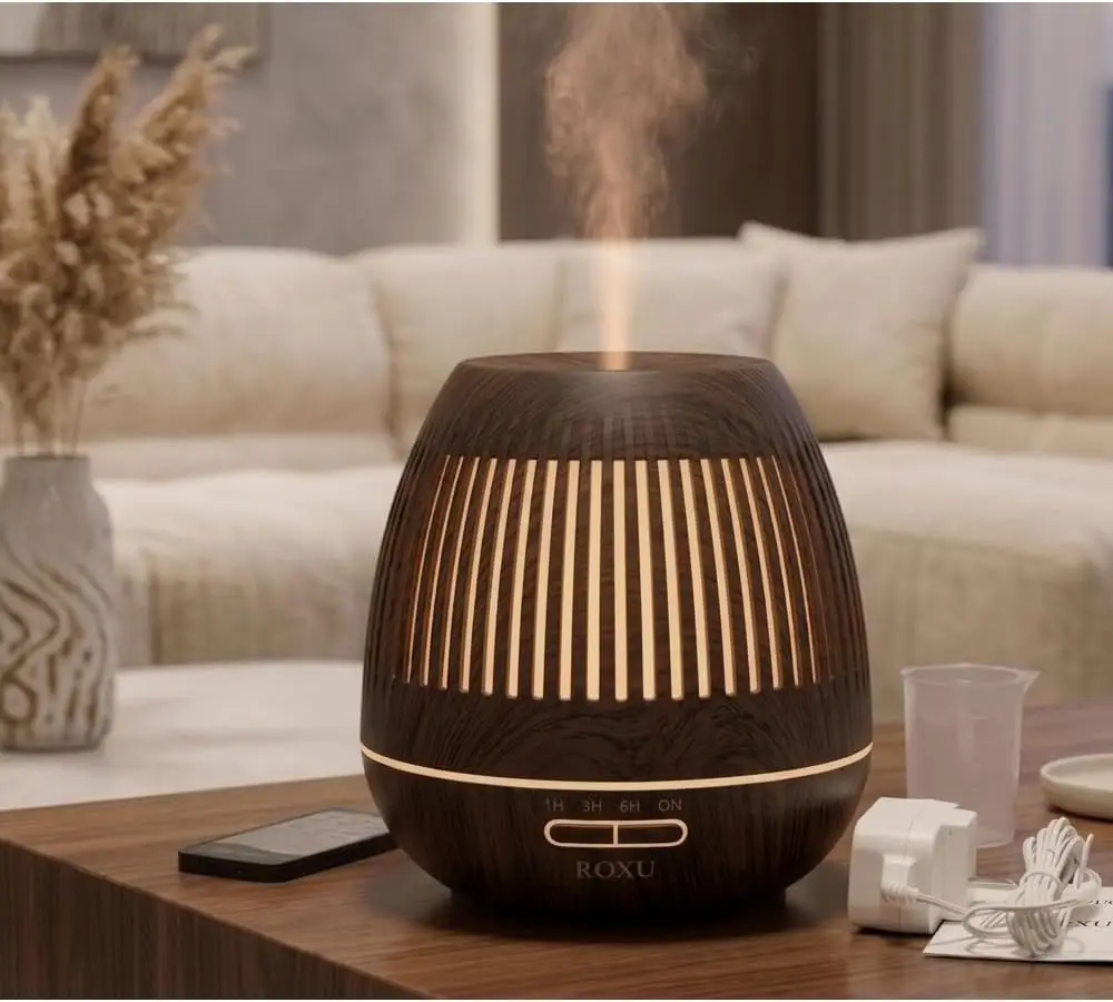 Essential Oil Diffuser for Home 400ml Aromatherapy Diffuser Humidifier with Remote Control Quiet Ultrasonic Mist Air for Bedroom