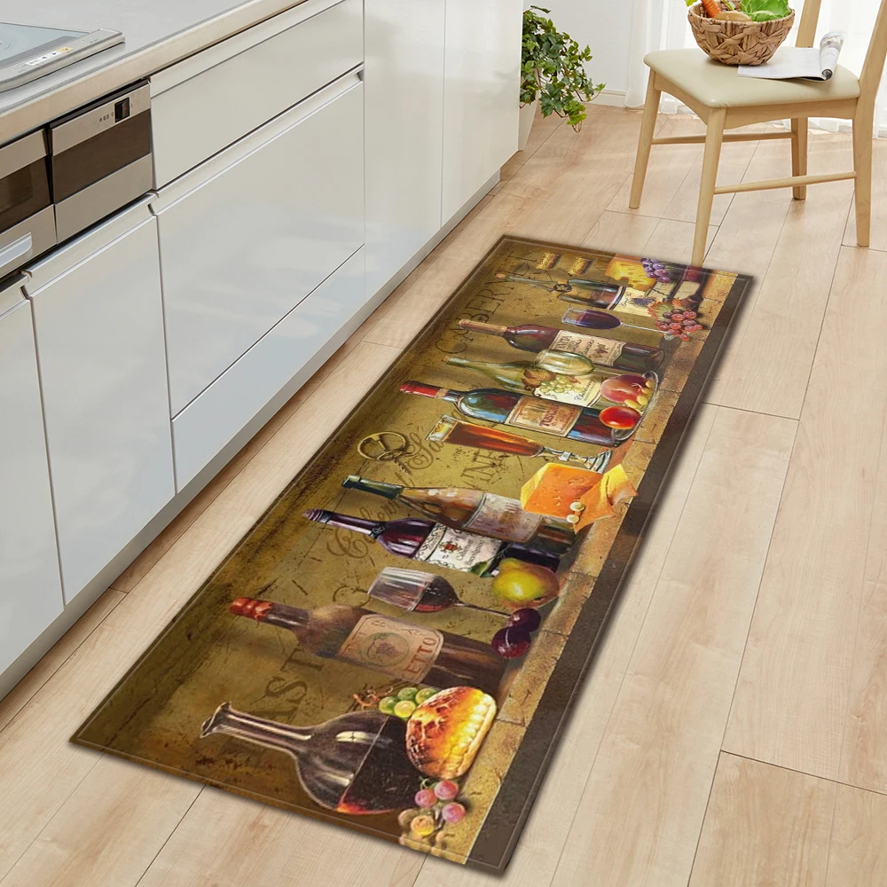 Kitchen Mat Bath Entrance Doormat Home Living Room Bedroom Balcony Floor Decoration Carpet House Hallway Door Non-slip Foot Rug