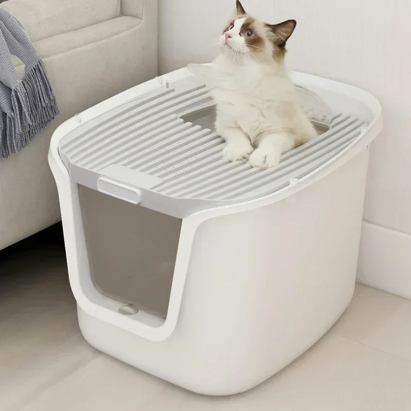 Hochwertige Katzen toilette Super großer Raum Katzen toiletten lift abdeckung Saubere Katzen sandbox