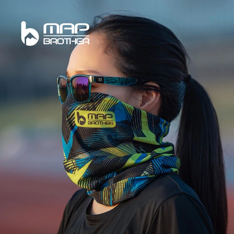 MAP BROTHER Multifunction Sports Headwear Headband Outdoor Off-road Cycling Sweat Absorbent Sunscreen Mask Breathable Face Cover