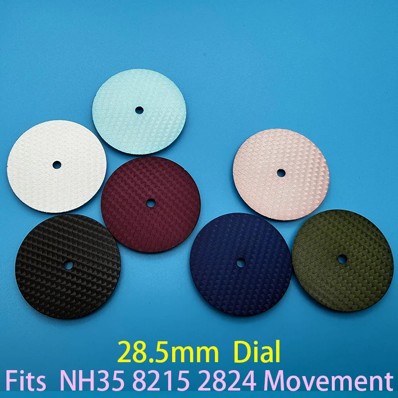Customized 28.5mm Watch Dial No logo Fish Scale Radiant Embossed For NH35/NH36/4R Miyota8215 ETA2836 2824 Movement Case Mod Part