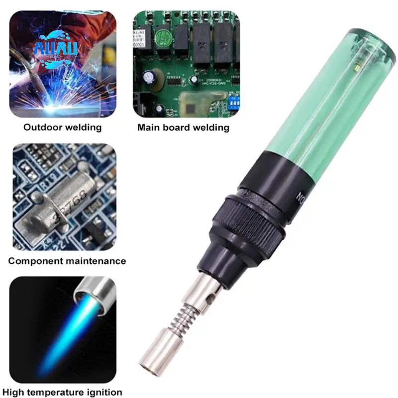 

AUAU-1300℃ Celsius Butane 4 In 1 Gas Soldering Iron Cordless Butane Gas Welding Pen Welding Pen Burner Welding Soldering Kit A+B