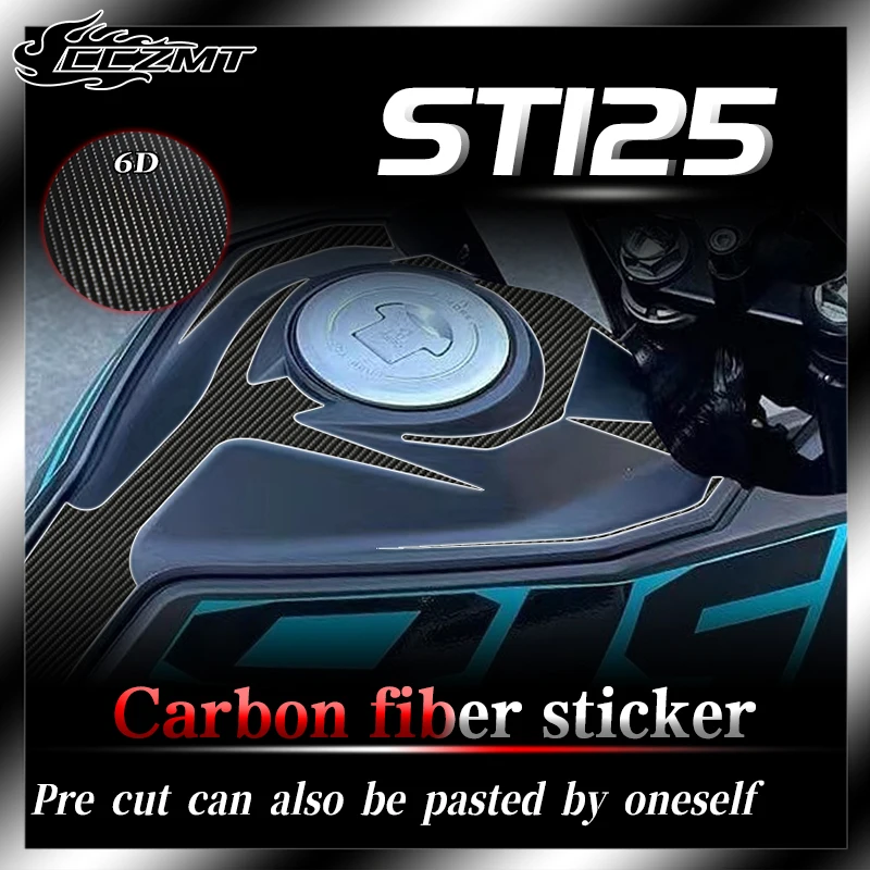 

For CFMOTO st125 car 6D carbon fiber protective stickers car body stickers fuel tank stickers waterproof modifications