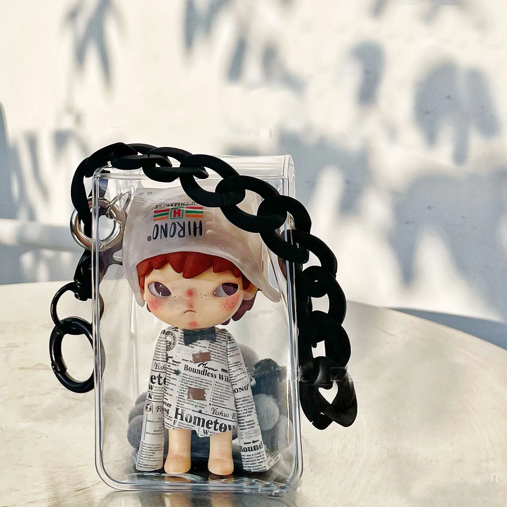 Portable Transparent PVC Mystery Box Organizer Box Keychain Chain Bag Mystery Toy Storage Boxes for Jasmine Bubble Matt Doll Toy