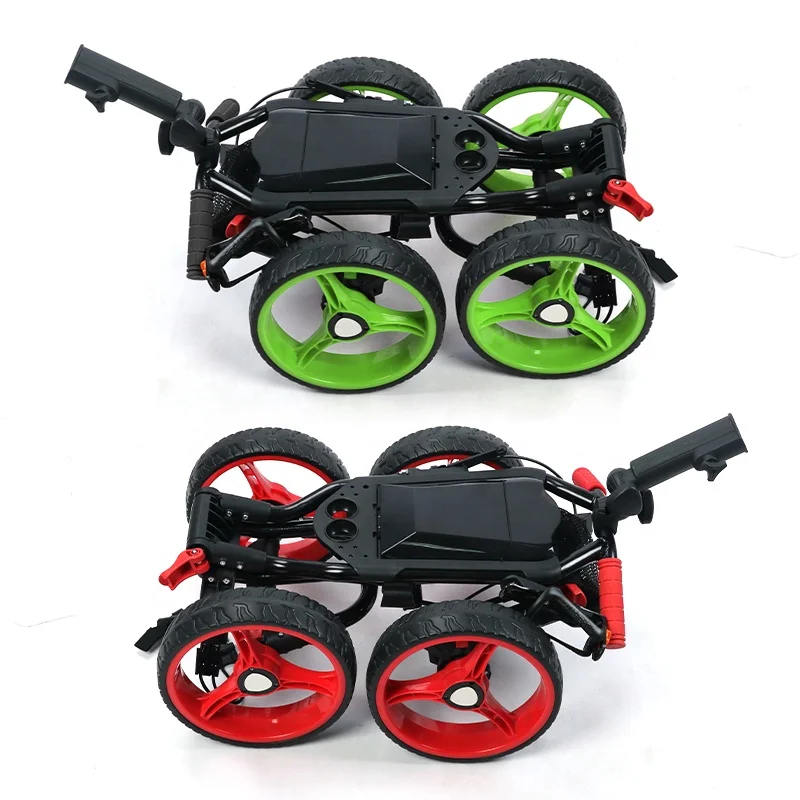 4-Wheel Hand Brake And Detachable Golf Push Cart Aluminum Alloy Foldable Collapsible Lightweight Golf Trolleys