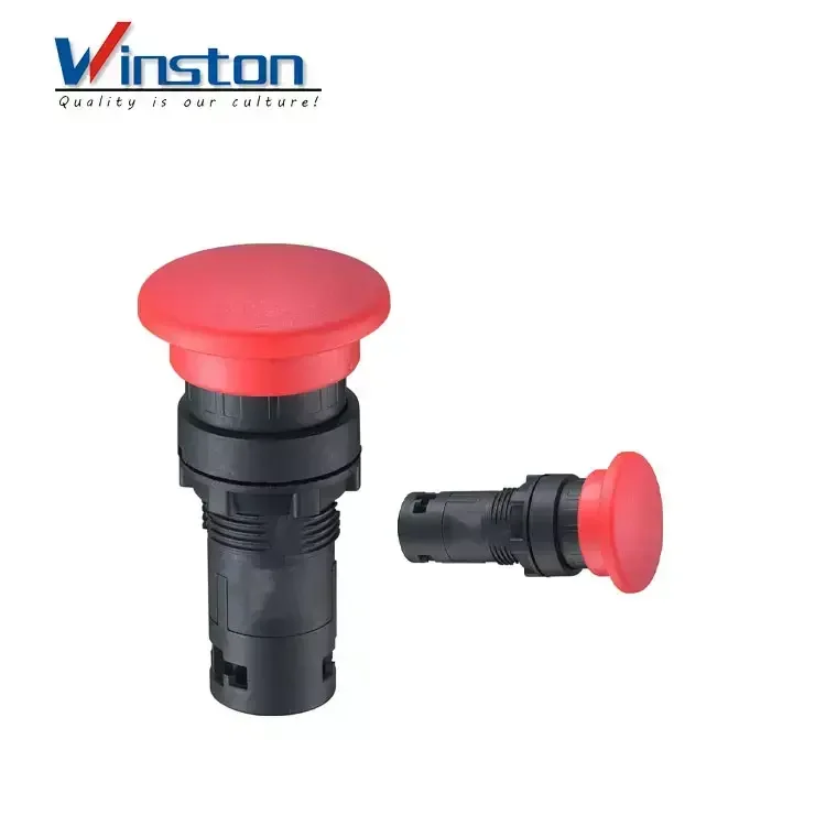 Self-reset Mushroom Push Button 2-contact 250V 10A 2NO 1NO Switch