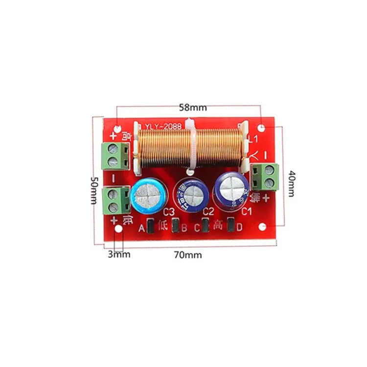 New for YLY-2088, audio, splitter, speakers, crossover, high and low, two-way frequency