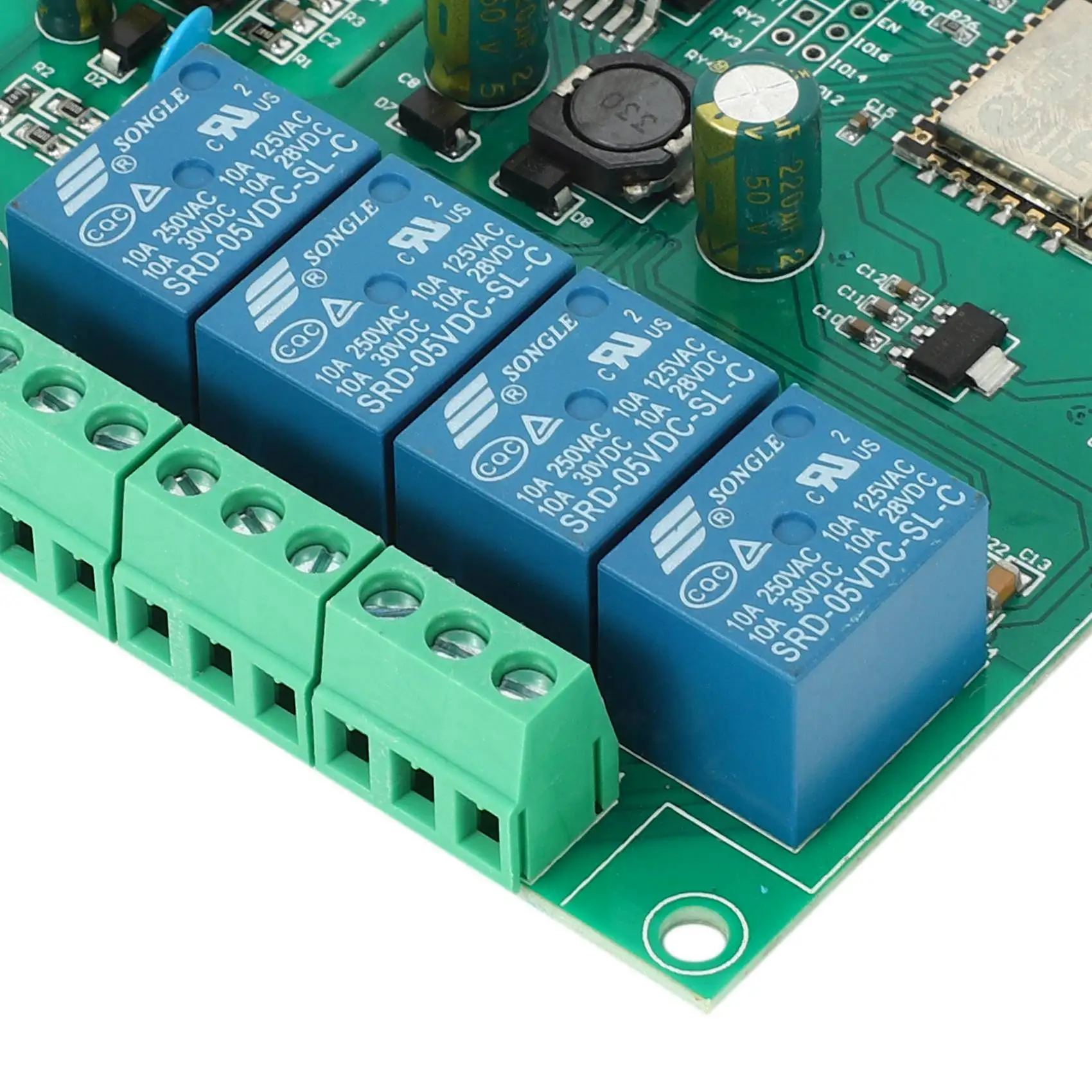 

A01F-2X ESP8266 Wireless WIFI 4 Channel Relay Module ESP-12F Wifi Development Board For Arduino AC/DC 5V/8-80V Power Supply