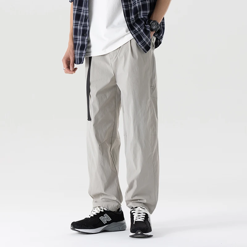 

New In Casual Pants Men's Loose Straight Japanese Retro Workwear Outdoor Overall Pants Ameika Versatile Thin Long Trousers
