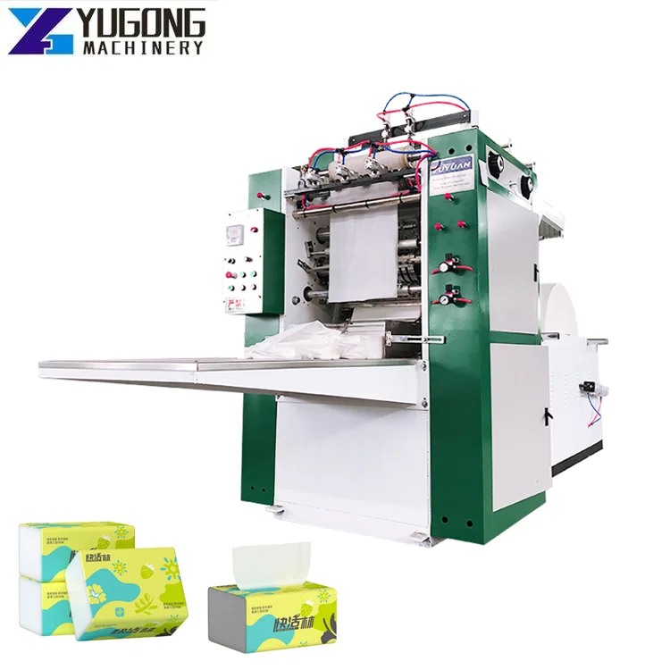 YG Semi Automatic Soft Pop Up Tissue Paper Making Machine Production Line