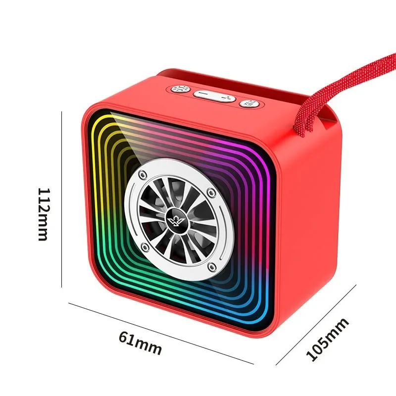 Bicicleta inteligente bluetooth alto-falante mini subwoofer colorido rgb iluminação carga usb portátil mp3 player de música com cartão tf usb dirve