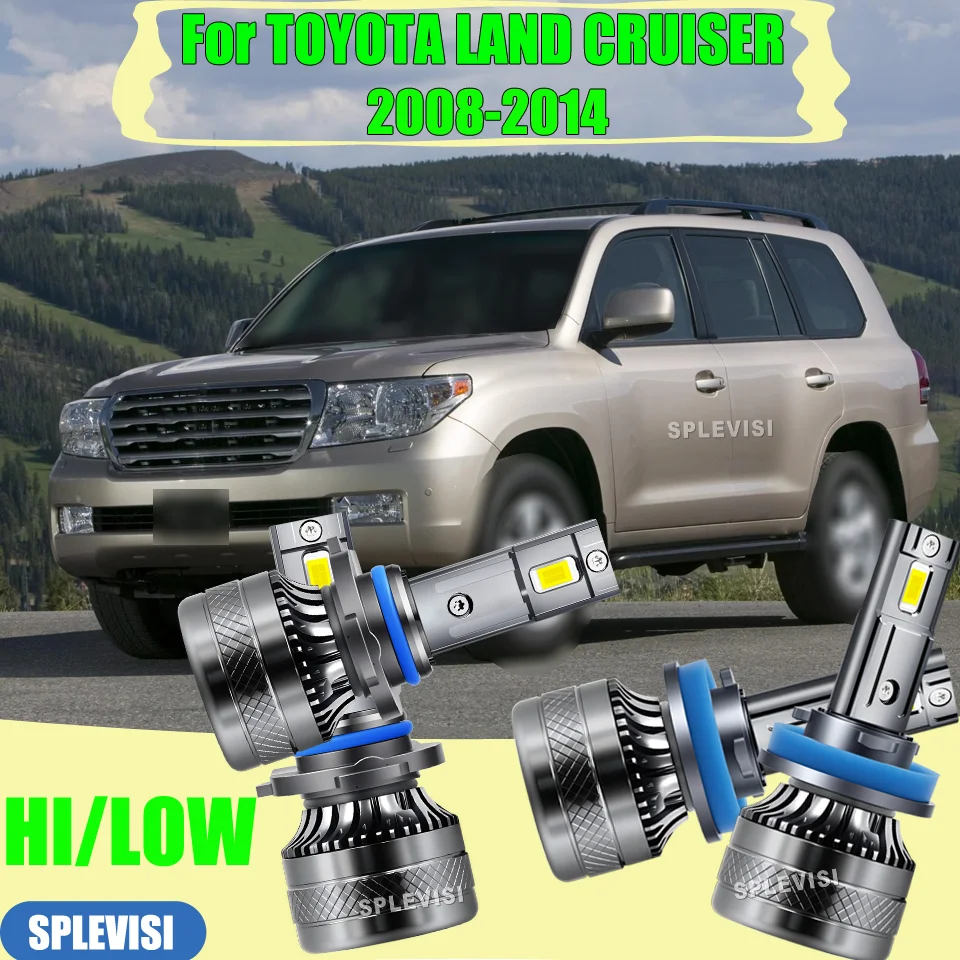 

high longevity Car Headlight 6000K 200W Light Bulbs Eco-Friendly 12V For TOYOTA LAND CRUISER 2008-2014 2009 2010 2011 2012 2013
