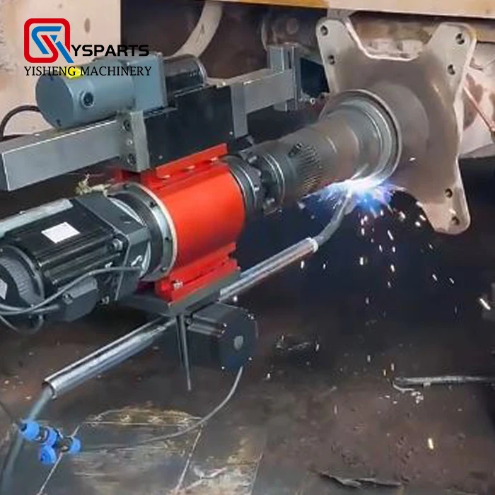 YS-T80 Automatic Portable Shaft End Lathe with Welding Function Portable Journal Lathe with Circular Shaft