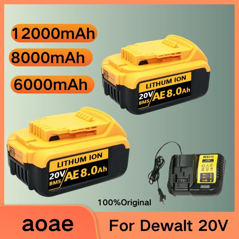 

Сменный литий-ионный аккумулятор для DeWalt DCB205 DCB201 DCB203, 20 в, 18,0 Ач, 6,0 Ач, с зарядным устройством