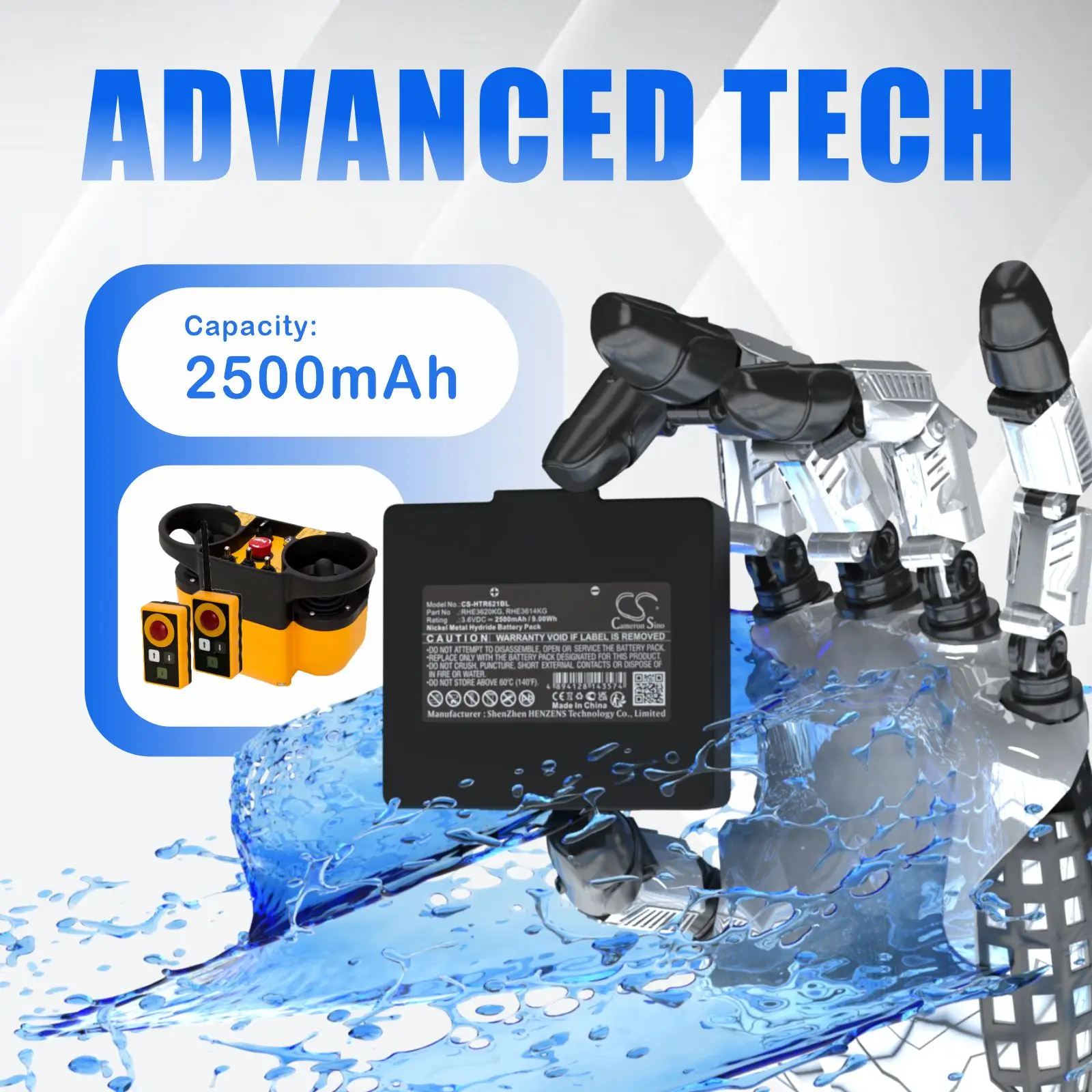 Crane Remote Control 2200mAh Battery For Mini EX2-22 Abitron KH68300990.A  Hetronic 68300600 68300900 900 HE900 KH68300990