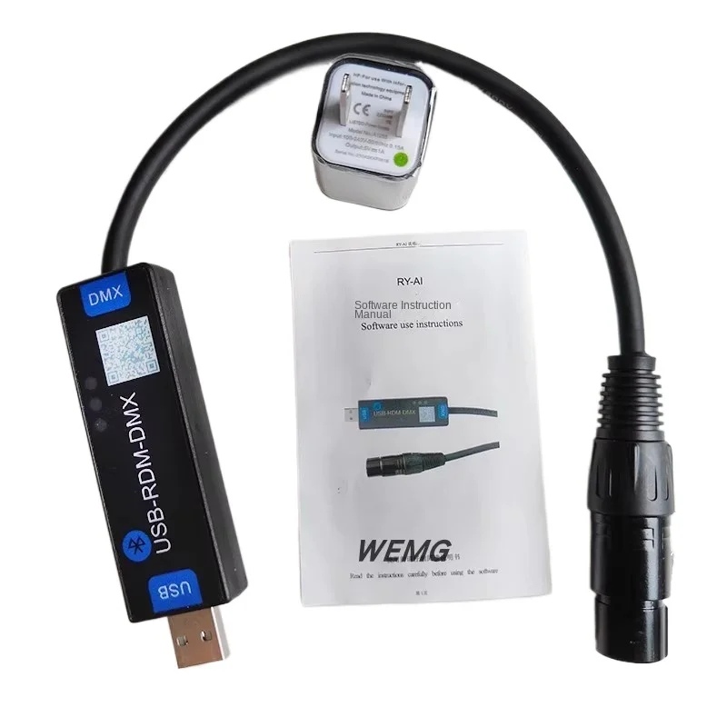 WEMG USB-RDM-DMX Controller USB to DMX512 stage light control console engineering construction assistant Supports Android Device