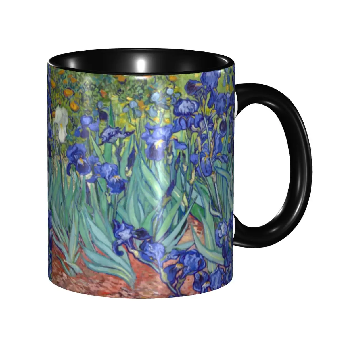 

Personalized Irises By Vincent Van Gogh Mugs DIY Art Flowers Painting Ceramic Tea Milk Coffee Cups