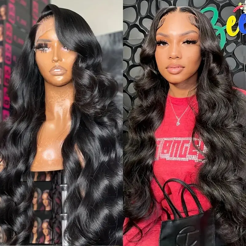 Rosabeauty 40Inches HD 13X6 Transparent Body Wave Lace Frontal Wig Front Human Hair 5X5 Ready To Wear Glueless Wig 250 Density