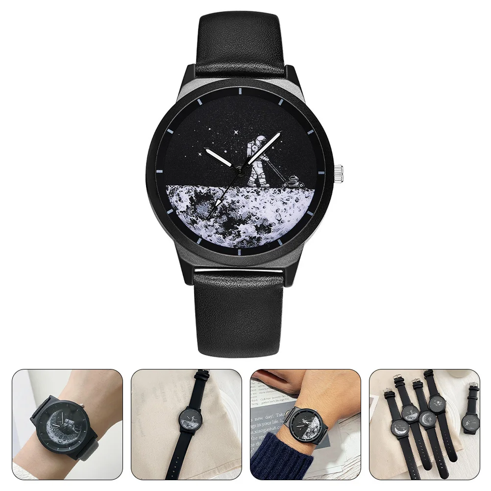 ساعة رجالية للساعة مع حزام ساعة يد للرجال وحزام عرض كلاسيكي هدية لمهرجان العطلات