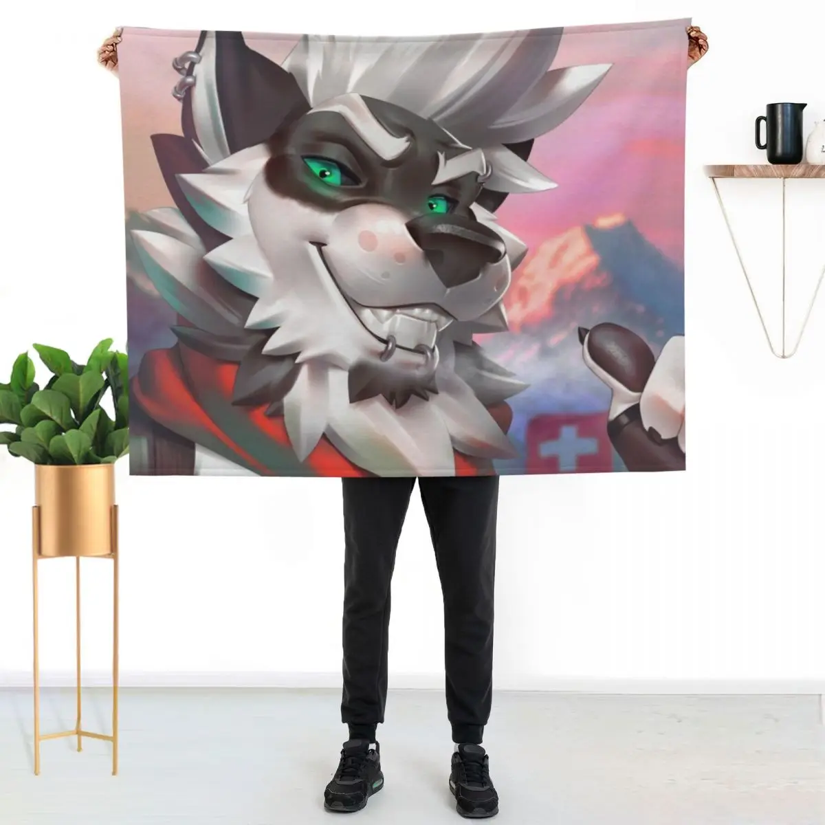 Tharis Throw Blanket Picnic Hairy Nap warm for winter Retros Luxury Brand Blankets
