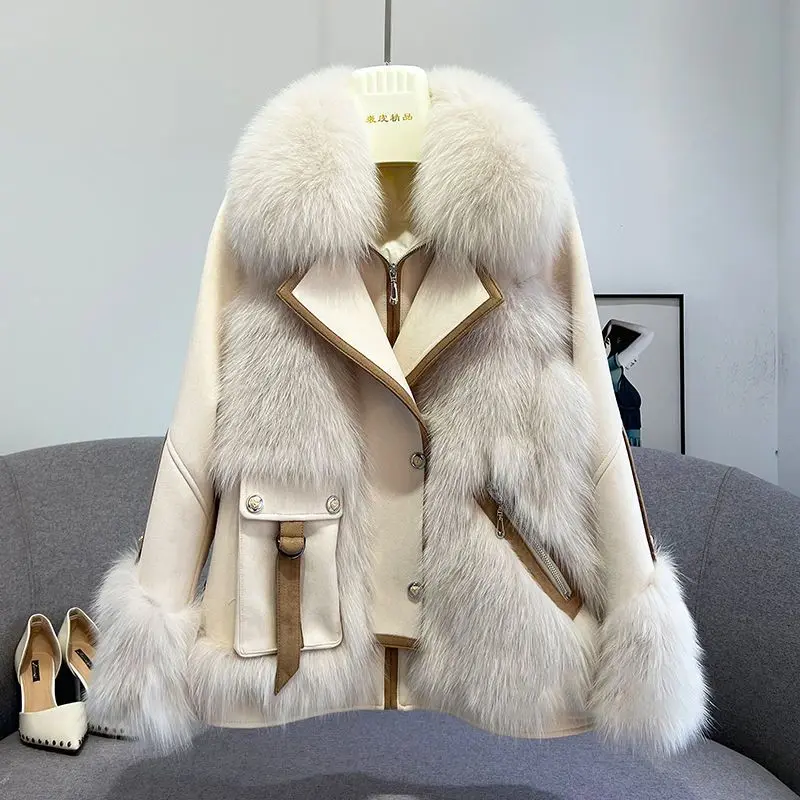 2022 New Autumn-winter Imitation Loose Mid-long Style Fur Coat Women Plus Cashmere Thickening Thinning Leisure Trend Jacket